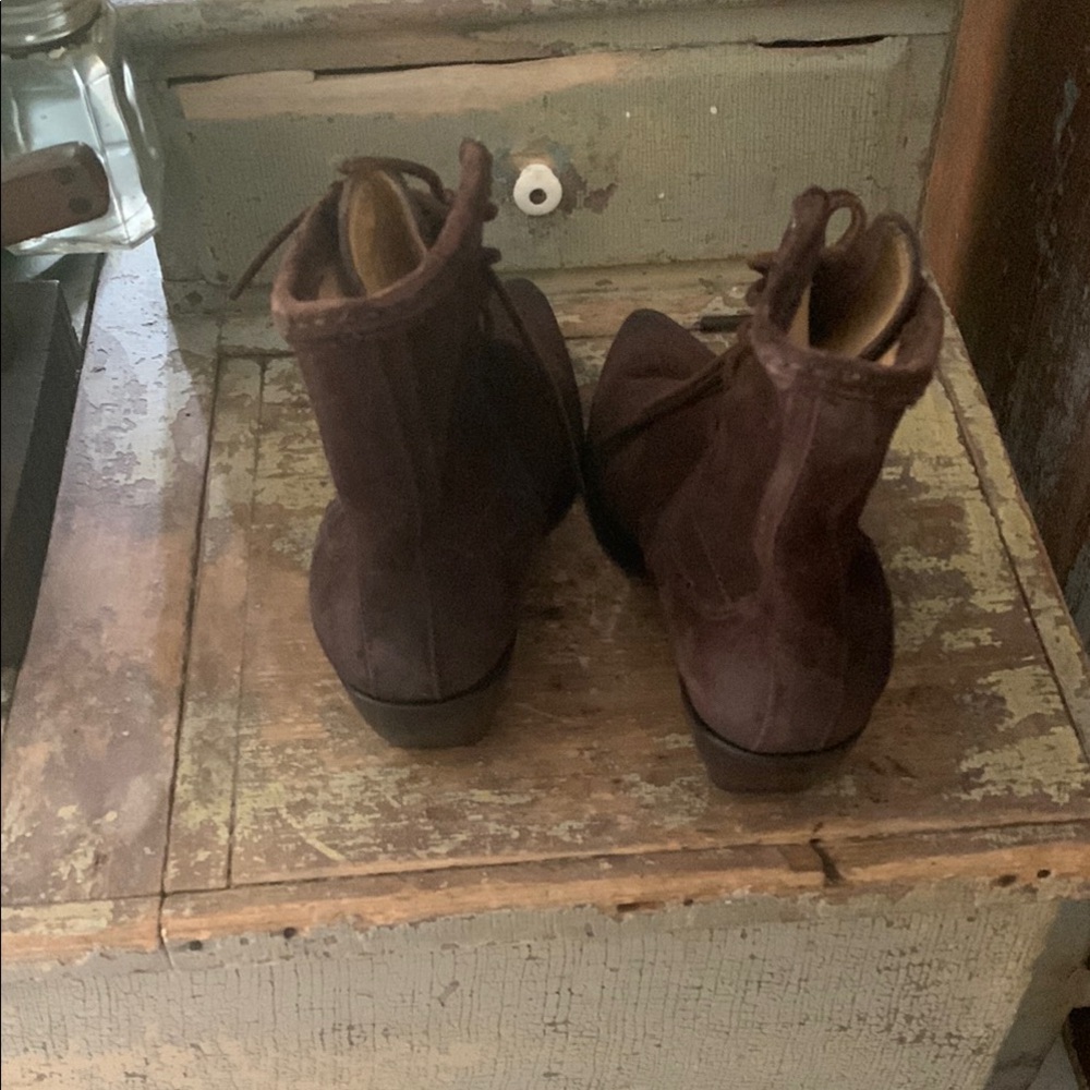 Frye Brown Suede Ankle Boots - Picture 3 of 7
